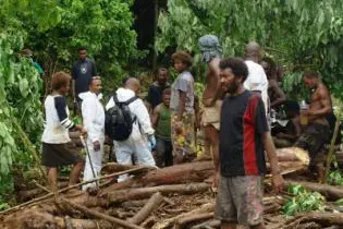 The body of the young boy was found covered in debris further down the river by locals.
