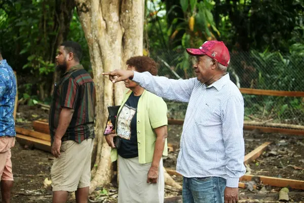 Makira Ulawa Provincial Premier, Julian Makaa joined the sites visit to the allocated proposed sites for the agricultural development infrastructures.