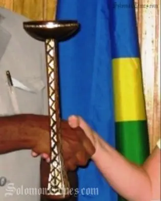 Dr Sikua said that the carved candle holder would be "best kept in the Museum where the public will truly appreciate its historical value and its war-time history."