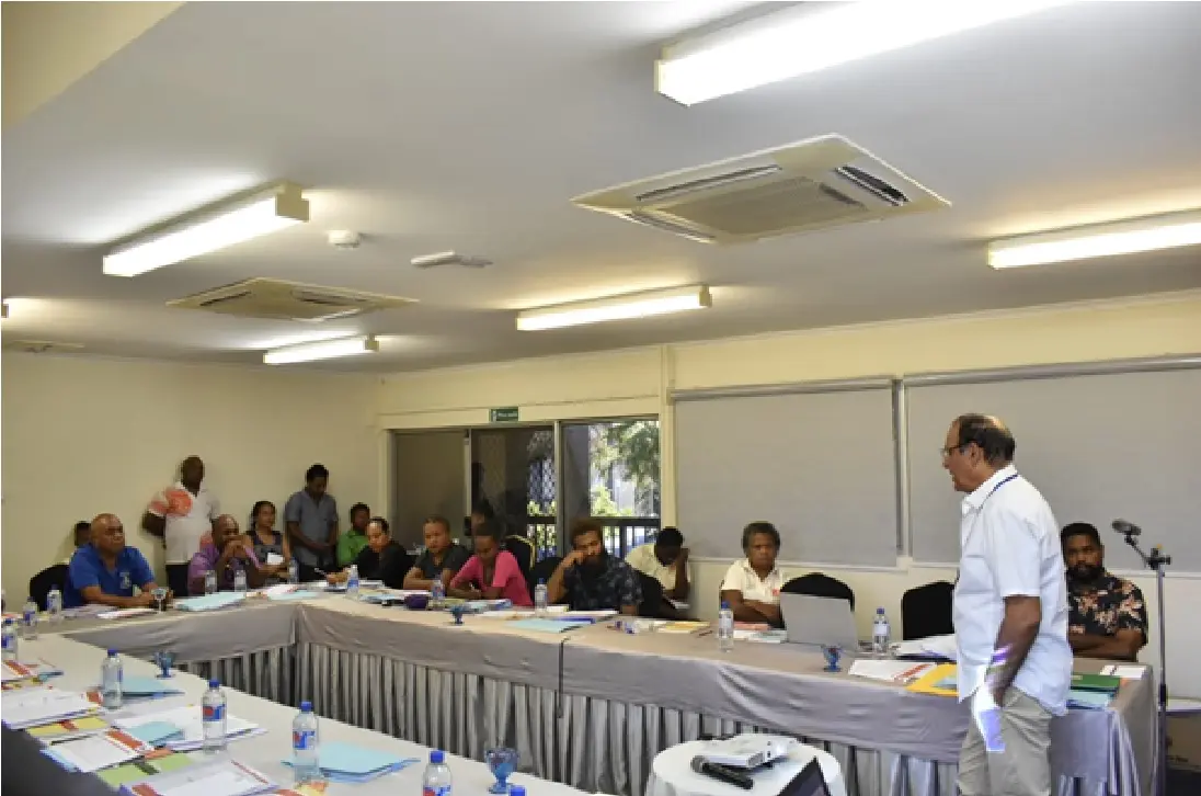 MHMS’s Dr Yogesh Choudhri during presentation of COVID-19 overview.