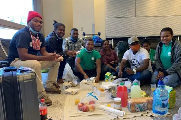 The youths are in the States on a program with International Leadership Training Program (ILTP).