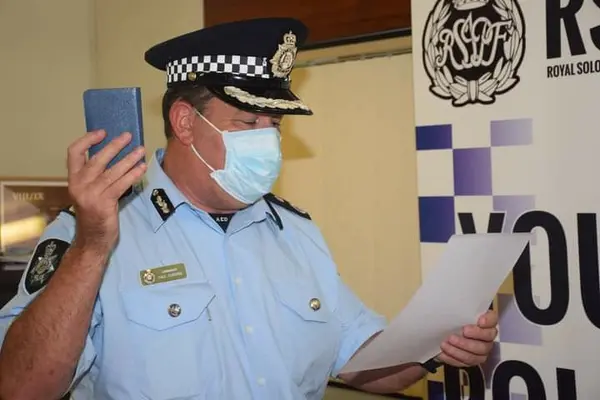 RAPPP Commander takes his oath as Deputy Commissioner of the RSIPF to oversee the Solomon International Assistance Force to the Solomon Islands.
