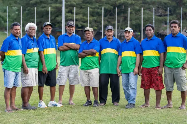 L to R: Former Captain Matai Vave, Wilson Maelaua, Kevin Samani, Jefferey Kwamae, Robert Mark, Samson Gamasi, Charlie Aluta, Nelson Nausi and Felix Ray Jr. Missing is George Kiriau.