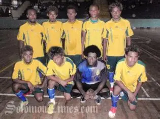 THe KOSSA Futsal Champions after their victory yesterday.