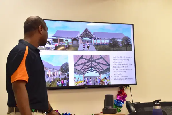 The new Malu'u Market will encourage community development and economic activity with space for up to 150 vendors, water storage, amenities and disability access.