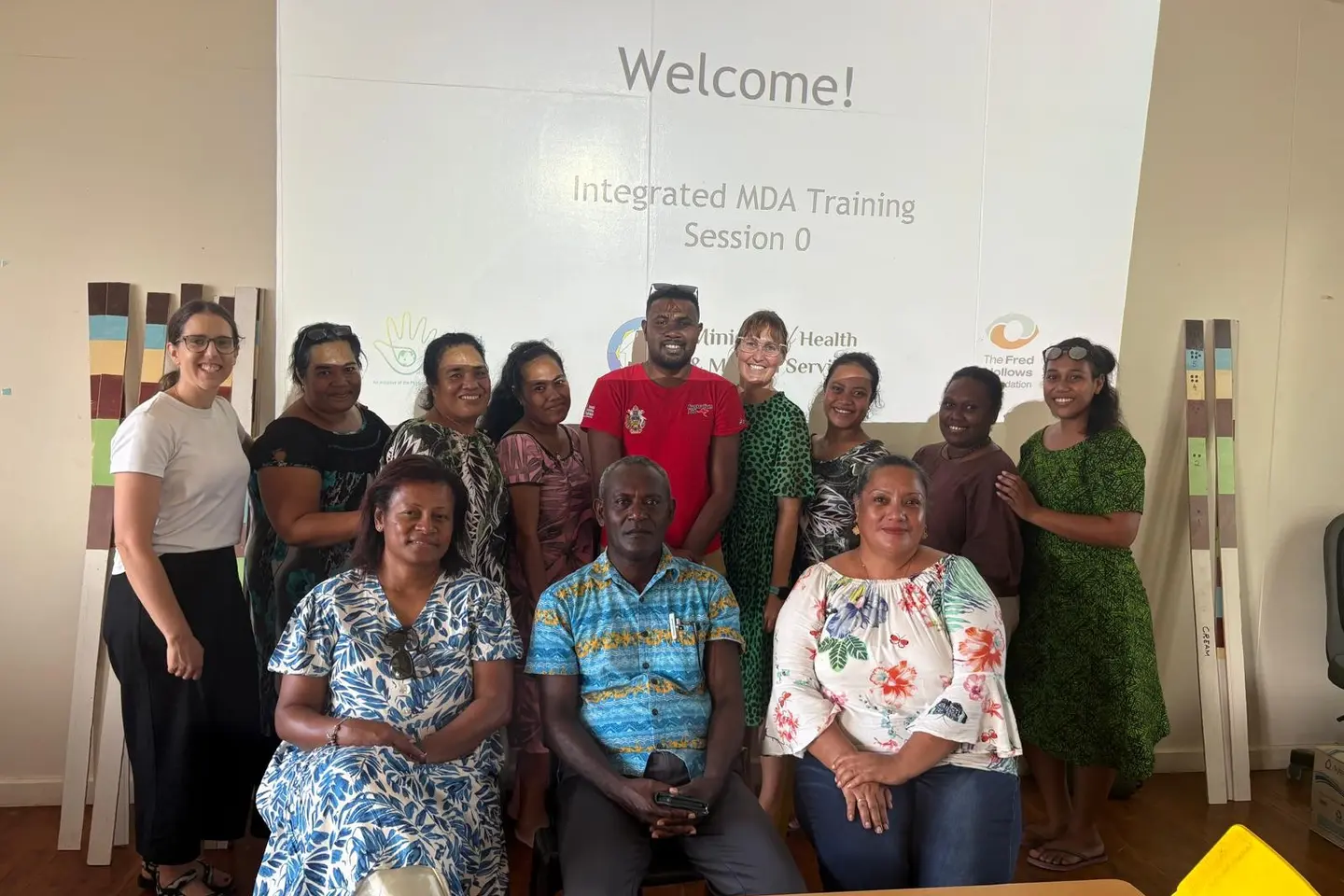 The Ministry of Health’s National Neglected Tropical Disease (NTD) Progamme Manager, Mr. Oliver Sokana said he and two of the NTD staffs are pleased to be invited and are grateful for the opportunity to provide their MDA technical and operational support to the MDA distribution team members in Kiribati’s health ministry.