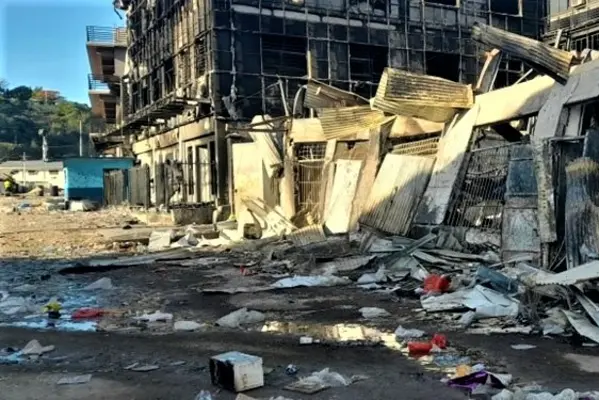 The aftermath of the looting and riots at Chinatown in central Honiara.