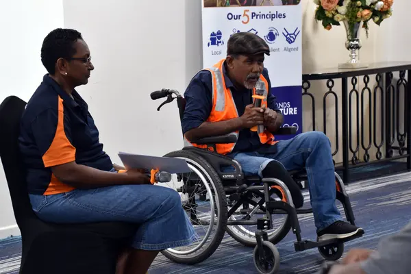 Dereck Kolly was working as a Senior Estimator with local construction company Hatanga Limited when diabetes led to an amputation and needing a wheelchair but with the support of his employer, he has continued to work from home, successfully helping them to tender for and deliver construction projects around the country.