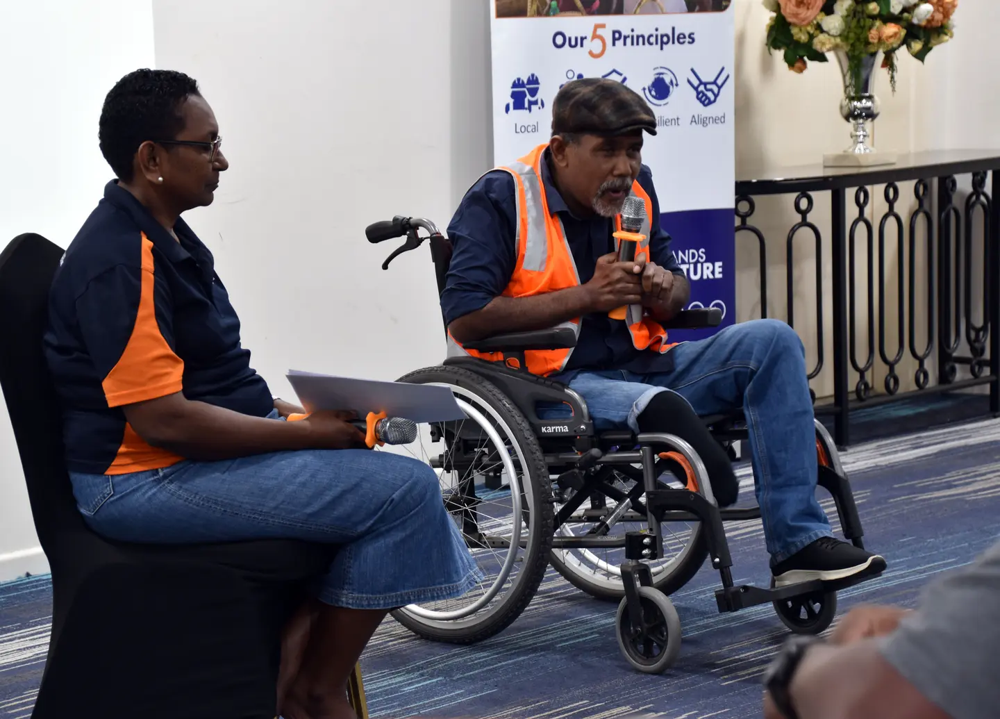 Dereck Kolly was working as a Senior Estimator with local construction company Hatanga Limited when diabetes led to an amputation and needing a wheelchair but with the support of his employer, he has continued to work from home, successfully helping them to tender for and deliver construction projects around the country.