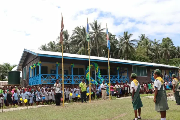Over a hundred Ghombua residents, Chiefs, elders, church and community leaders, fathers and mothers with their children gathered in great excitement to witness the historic moment for their community, the opening of their new Rural Health Clinic (RHC)