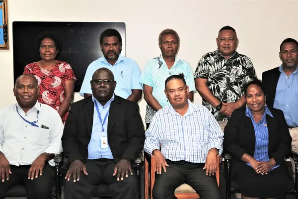 The Solomon Islands Credit Union League board with the CBSI Deputy Governor.