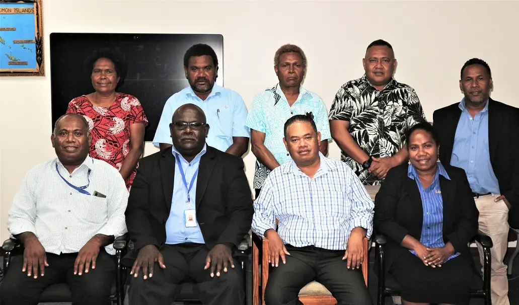 The Solomon Islands Credit Union League board with the CBSI Deputy Governor.