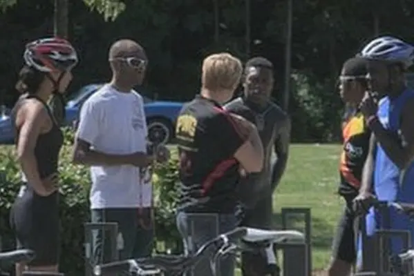 Triathletes from Papua New Guinea and the Solomon Islands have been training with Stirling Triathlon club.