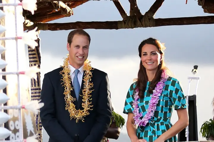 The Duke and Duchess of Cambridge during their visit to the Solomon Islands last year.