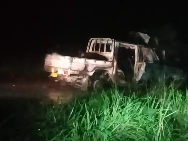 The land cruiser was chased by police vehicle for careless driving from Burns Creek area before heading up to Tenaru bridge.
