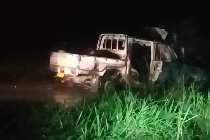 The land cruiser was chased by police vehicle for careless driving from Burns Creek area before heading up to Tenaru bridge.