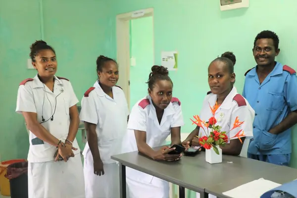 Nurses stationed at the Taro hospital in Choiseul province.