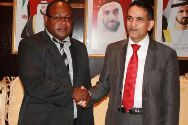 DPM Maelanga and UAE Assistant Foreign Minister Dr. Saeed Alshamsi in New York.