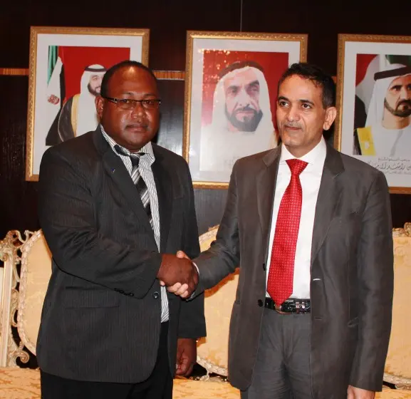 DPM Maelanga and UAE Assistant Foreign Minister Dr. Saeed Alshamsi in New York.