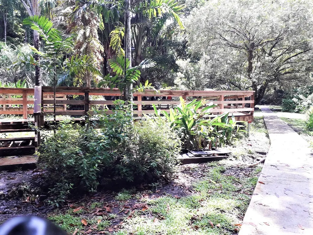 New walkway and foot path at the Honiara Botanical Garden.