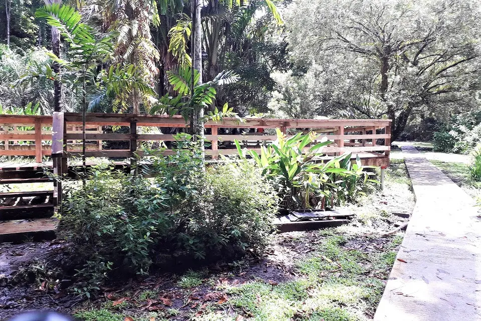 New walkway and foot path at the Honiara Botanical Garden.