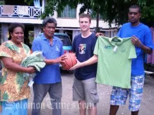 L to R: Mrs. Jenny Au (Administrative Coordinator), Mr. Moses Tengemoana (Major Sponsor - Tengemoana Construction), Mr. Ryan Burns (FIBA Oceania ZDO) and Mr. Moses Au (Tournament Director).