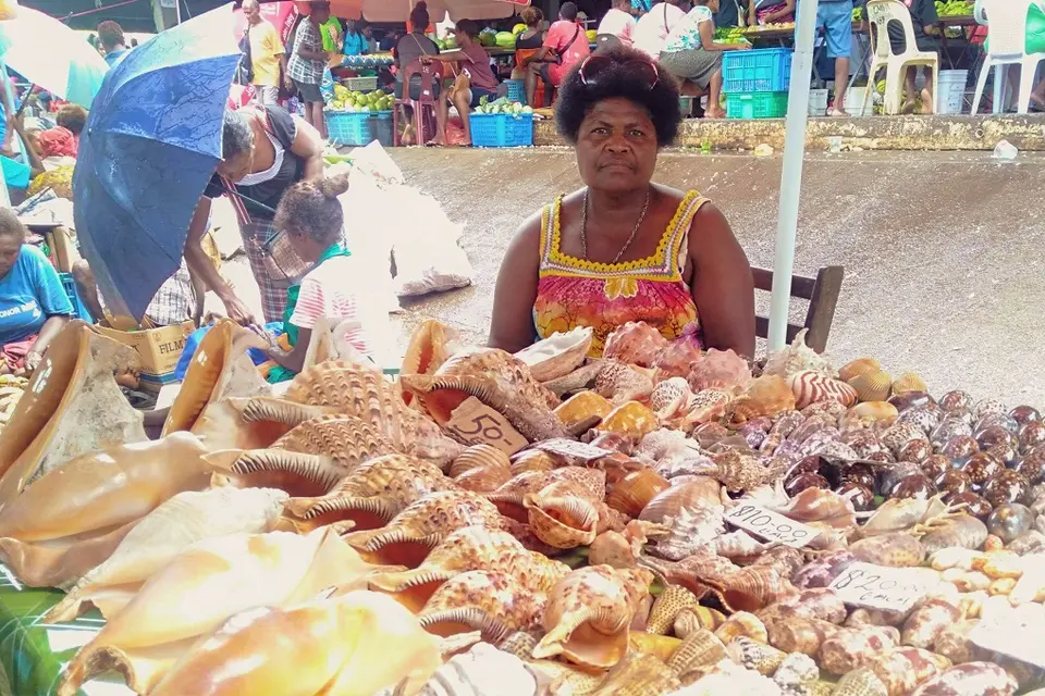 While vendors might not think much of selling items such as sea shells, for Susan she says it is a lucrative business.
