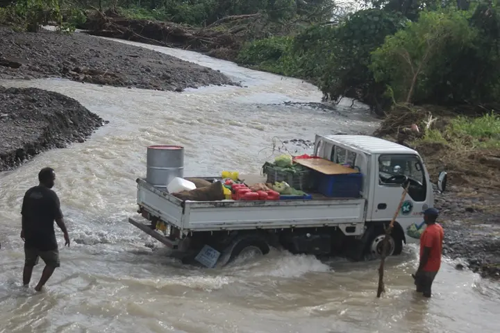 Roads and bridges connecting villages to Honiara has been badly affected, in certain cases villages have been cut off having to use boat instead.