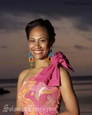 The newly-crowned Miss South Pacific 2009/2010, Miss Fiji, Merewalesi Nailatikau.
