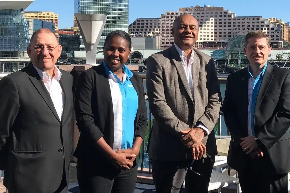 The Tourism Solomons team, (from left to right) Mike Parker-Brown, Fiona Teama, Josefa ‘Jo’ Tuamoto and Richard Skewes.