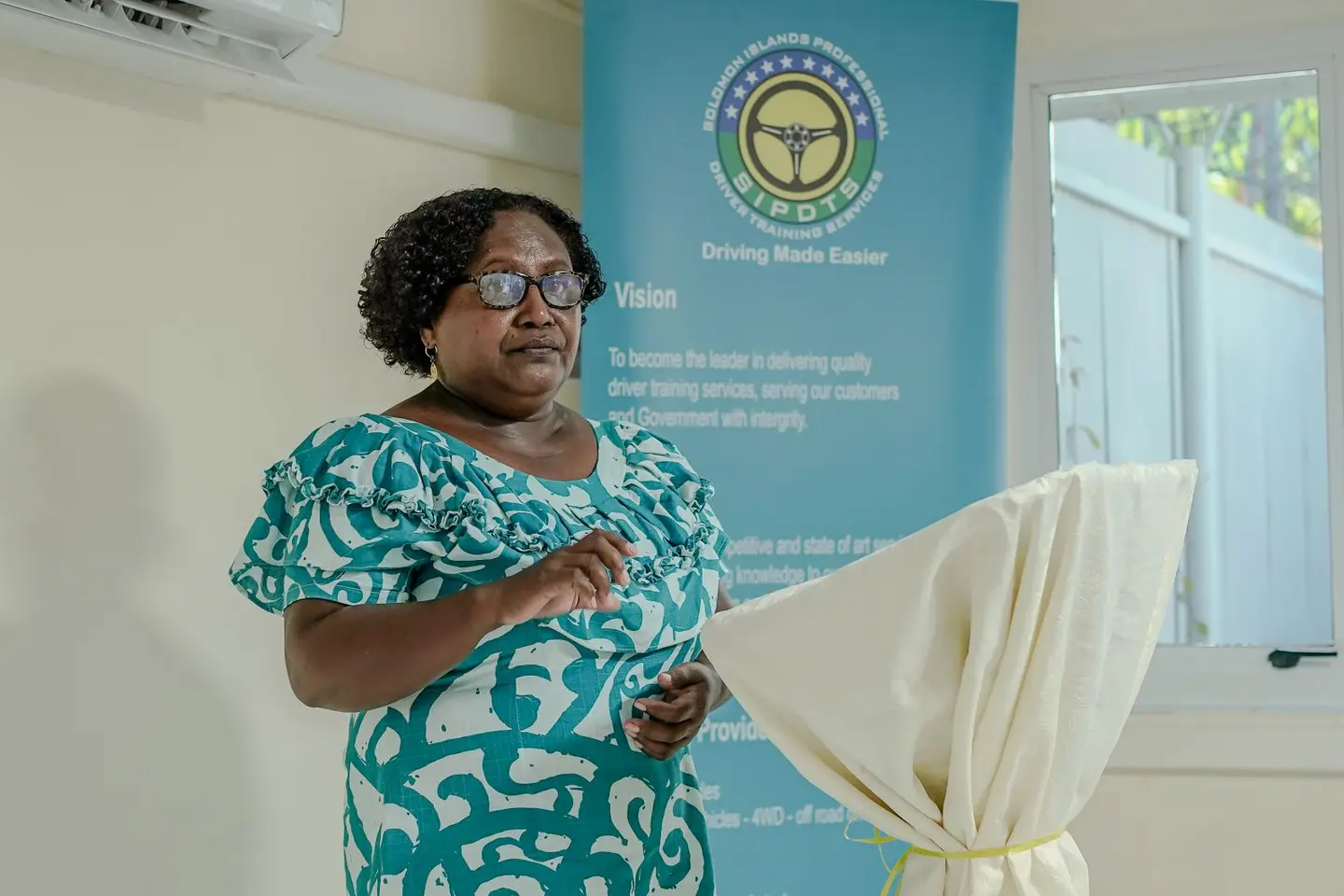 SIPDTS Director Joyce Lelau acknowledging Australia’s ongoing support to the school and the importance of safe driving for women in the PALM scheme.