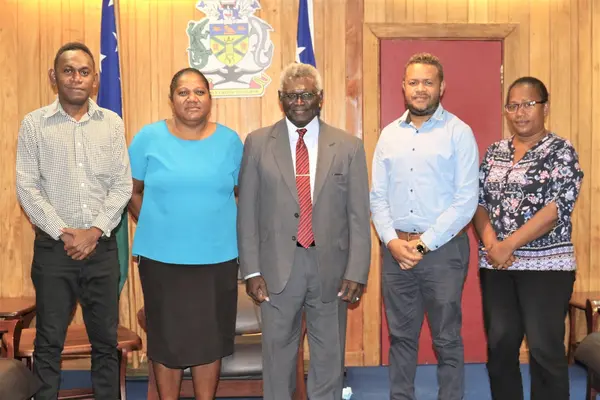 Prime Minister Sogavare and members of the MASI executive.