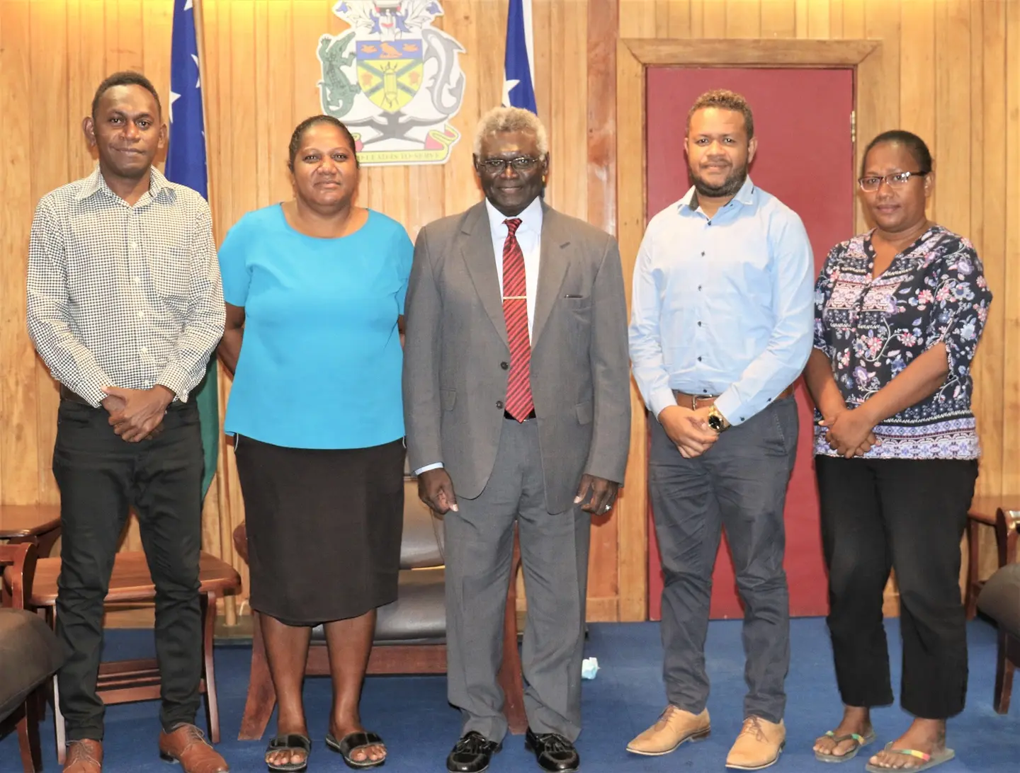 Prime Minister Sogavare and members of the MASI executive.