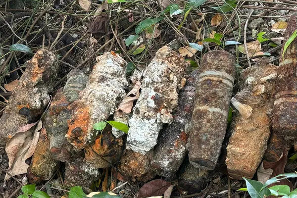 UXOs identified during the reconnaissance - to be destroyed during Operation Render Safe 2024.  