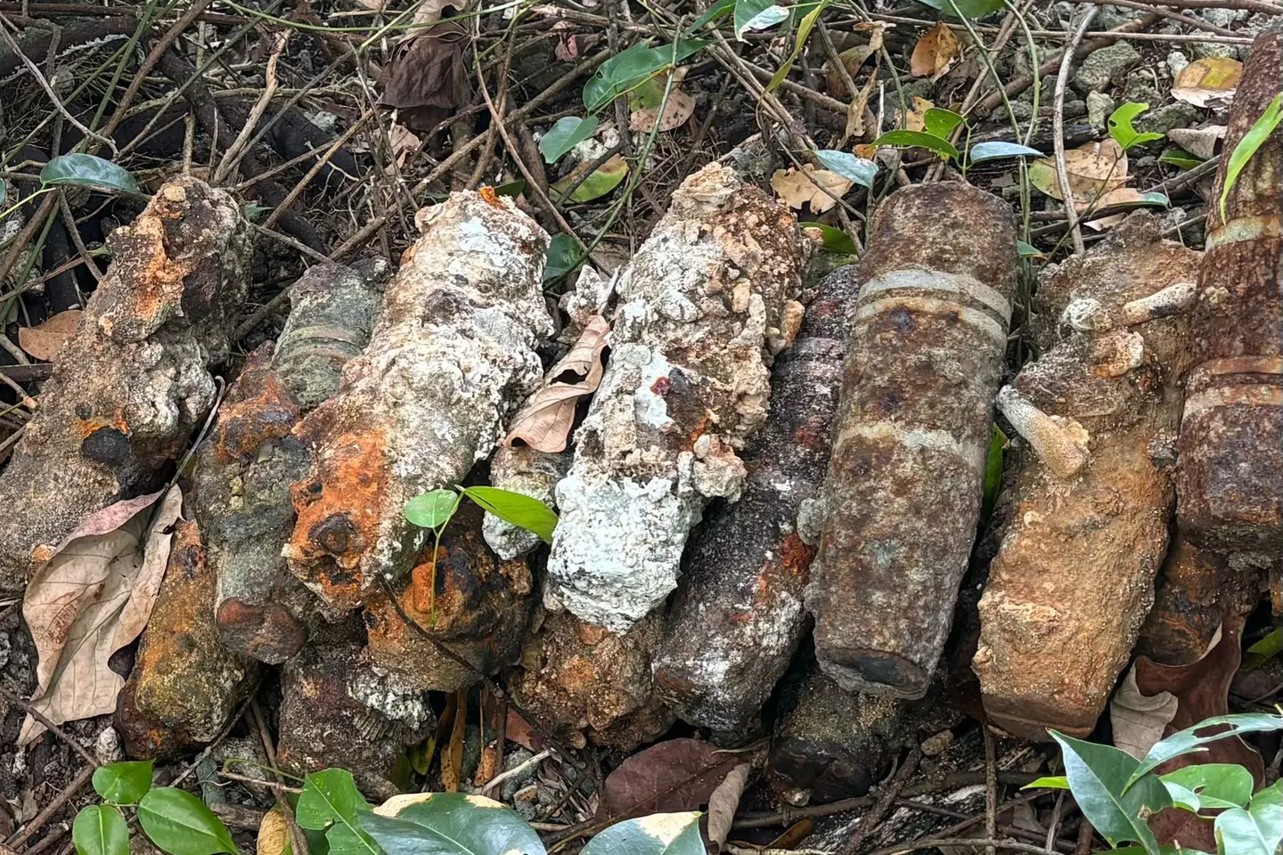UXOs identified during the reconnaissance - to be destroyed during Operation Render Safe 2024.