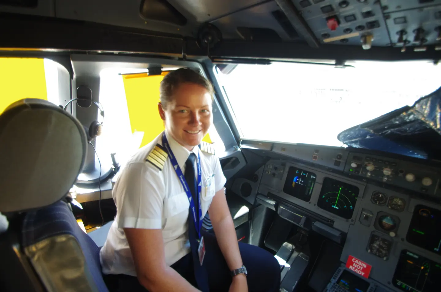 Captain Claudia Walding - the first female pilot to take command of Solomon Airlines' flagship airbus A320.