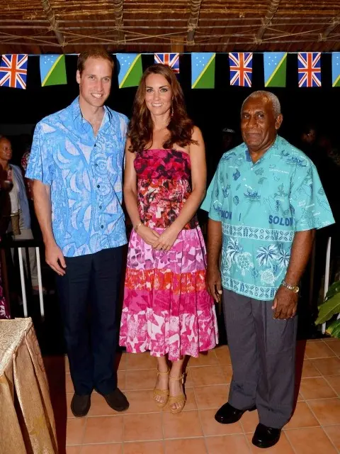 The Duke and Duchess of Cambridge, Prince William and Kate Middleton, during their recent visit to Solomon Islands.
