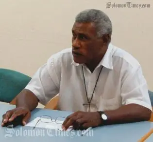 Father Sam Ata, chairman of the Solomon Islands Truth and Reconciliation Commission.