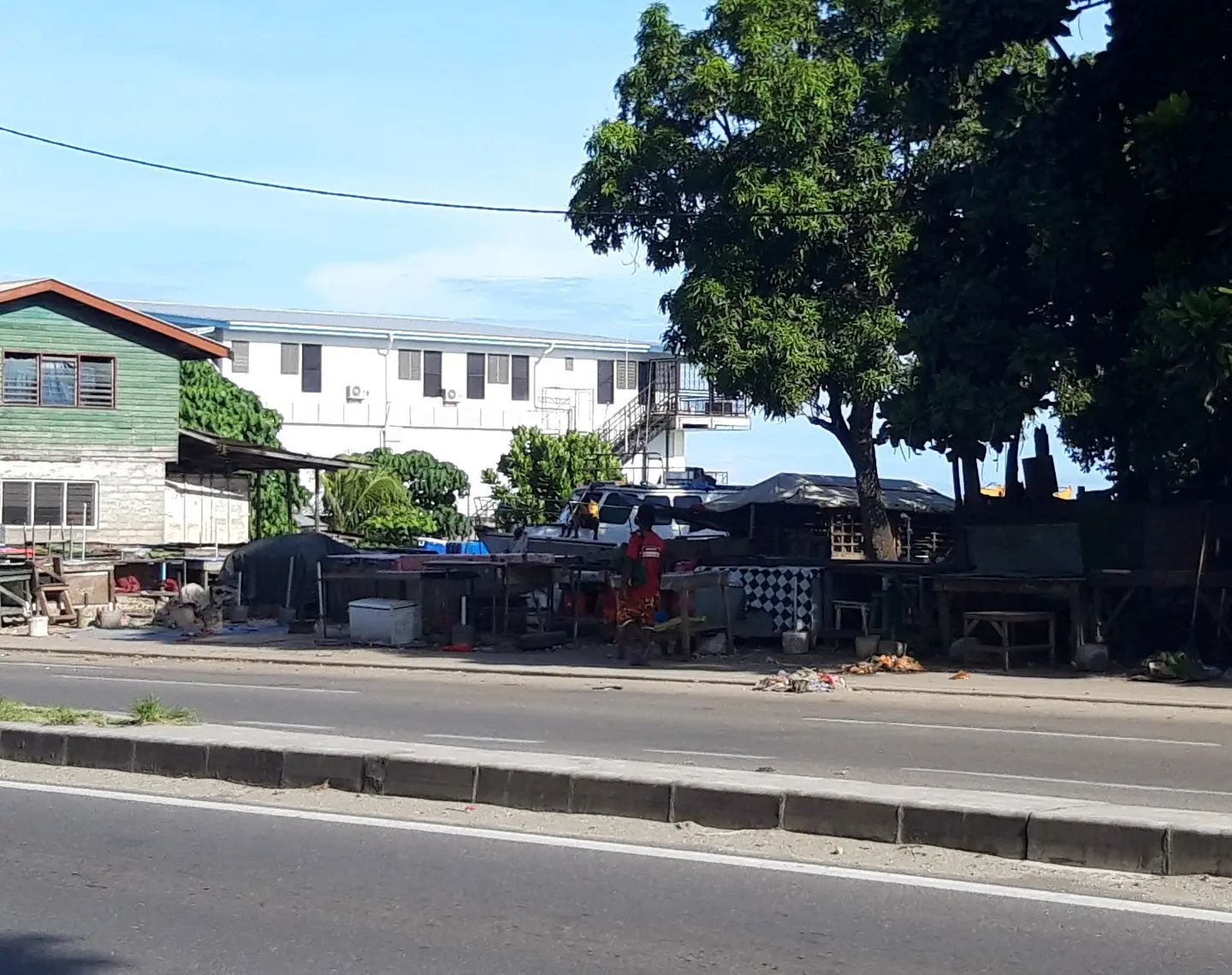 A deserted market at the fishing village.