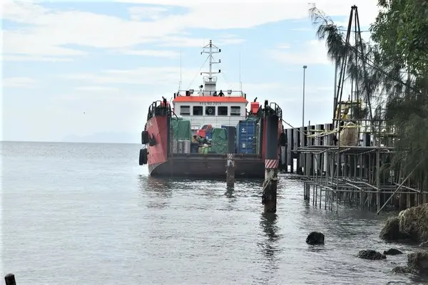 The landing craft currently at Aola base awaiting further investigations.