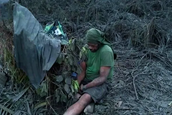 Timote Ake who lost his house and all his belongings on Mango, Ha'apai.