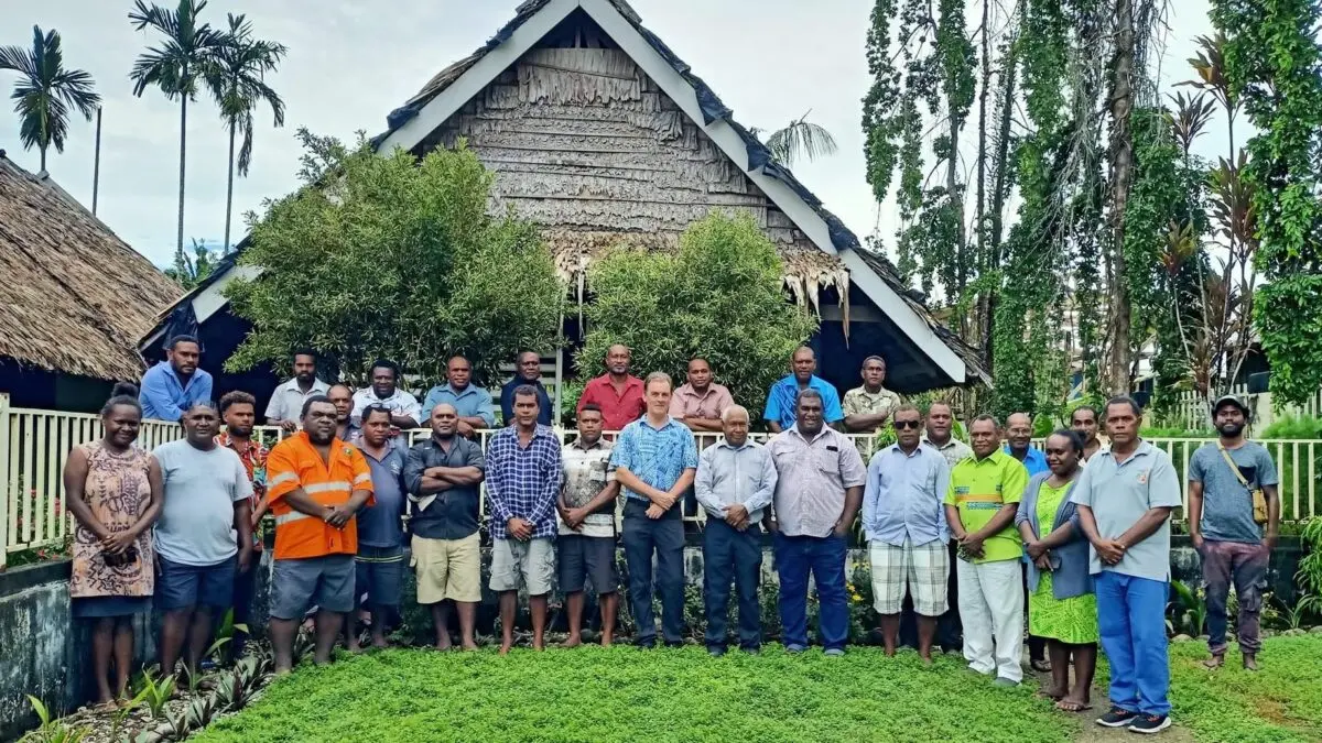 Officials from the Ministry of Lands and MUPG Executive and Senior Managers in Kirakira.