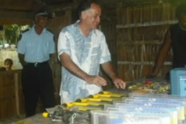 H.E Frank Ingruber during the opening in Wagina, Choiseul Province. 