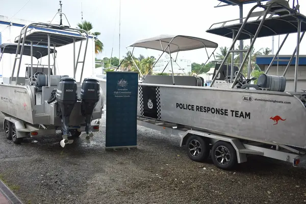 Dr Strahan said the two new boats had been delivered in addition to two aluminum fast boats gifted to the RSIPF in 2020, which boosted operations at the western border, including in relation to COVID-19 preparedness.