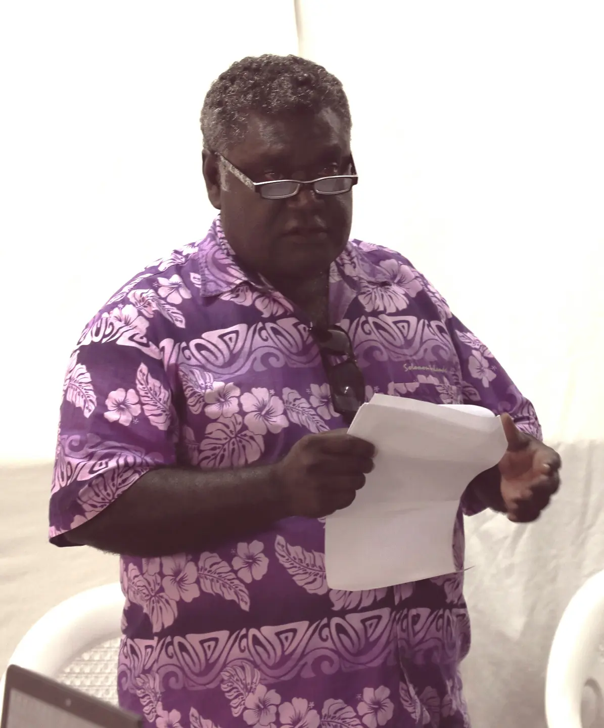 The Premier of Western Province Hon. David Gina.