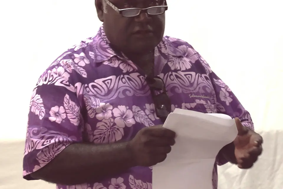 The Premier of Western Province Hon. David Gina.