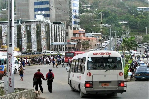 Downtown Port Moresby, the capital of PNG.