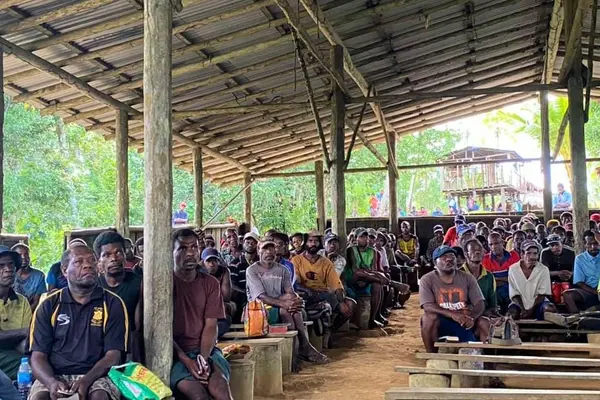 Church meeting in New Britain, Papua New Guinea.