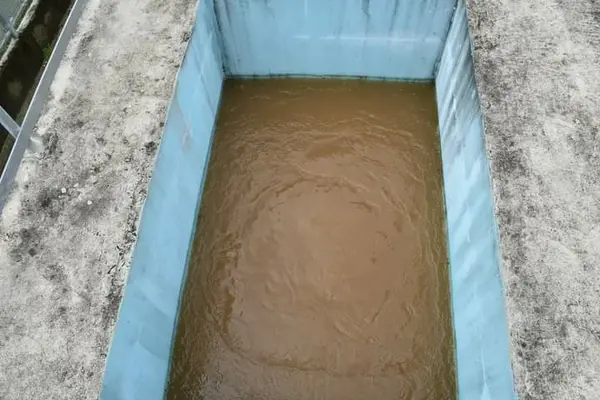 High turbidity at the Kombito water source. Photo was taken 4pm today by Solomon Water.
