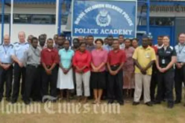 Customs and Immigration participants at the launch of the 2009 Basic Intelligence Course at the Police Academy, Rove.
